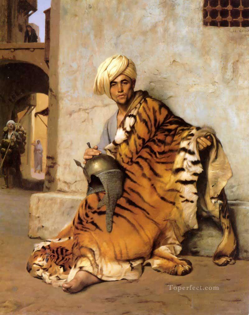 Pelt Merchant of Cairo Greek Arabian Orientalism Jean Leon Gerome Oil Paintings